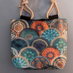NEW Mandala print, heavy canvas tote!